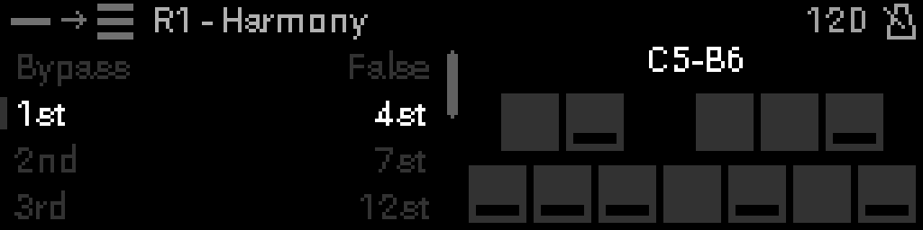 Harmony parameters