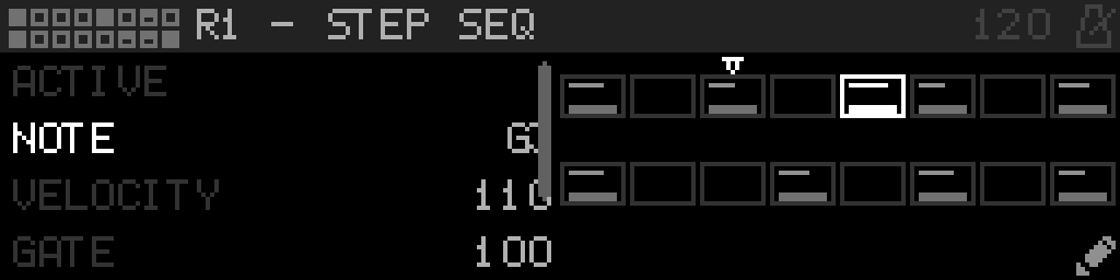 Step Seq per-step parameters