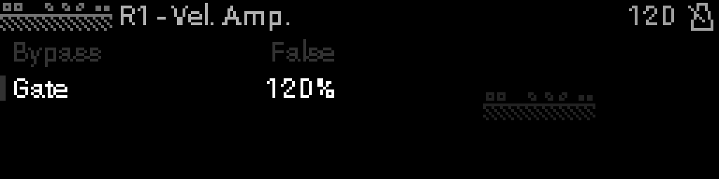 Vel. Amp. parameters