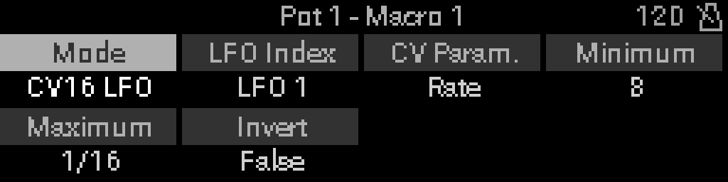 CV16 LFO Parameter macro