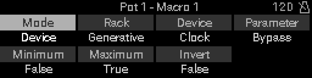 MIDI Device Parameter macro