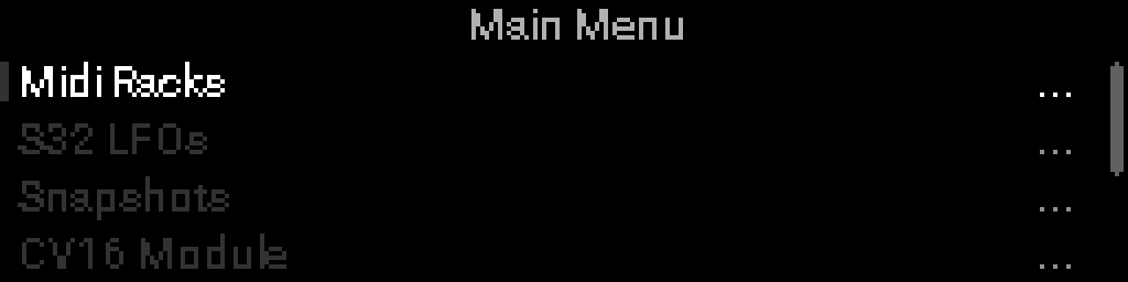 Main Menu