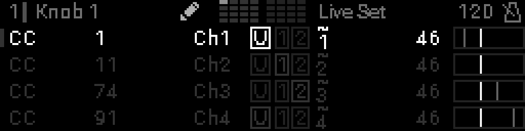 Four macros with LFO modulators