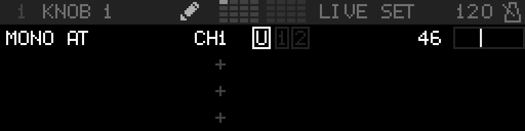 Channel aftertouch row on Perform