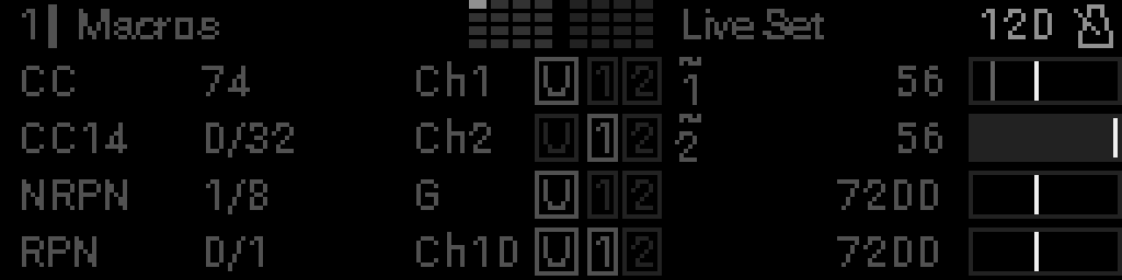 Classic MIDI macro rows on Perform