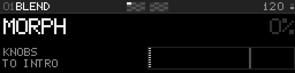 Morph knob waiting to catch 0%