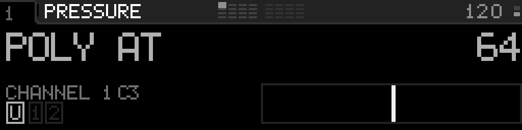 Single-macro poly aftertouch