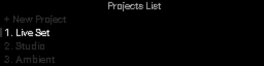 Projects list