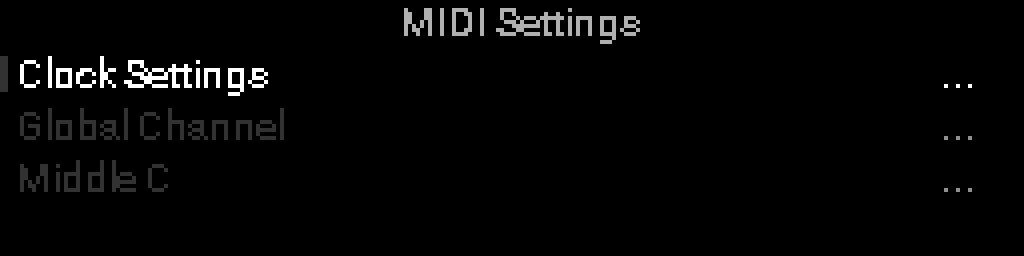 MIDI Settings