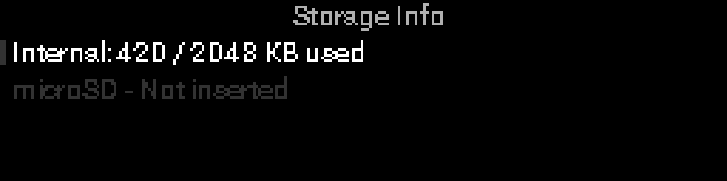 Storage Info