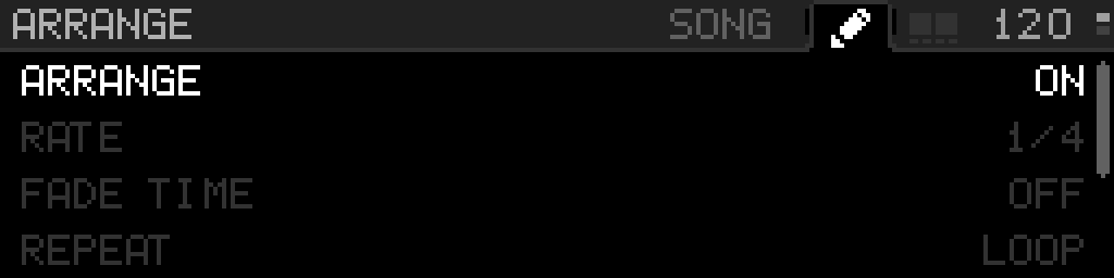 Arrange SETTINGS