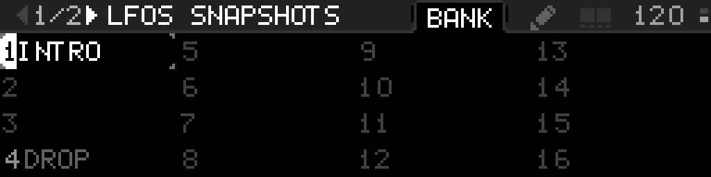 LFO snapshot 4×8
