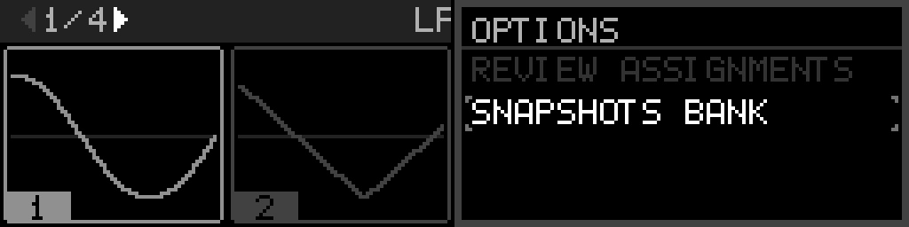 SNAPSHOTS BANK on the LFO grid options